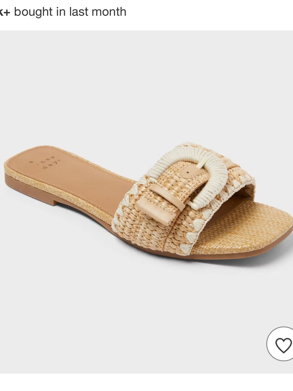NWT Women’s Audrey Sandals with Memory Foam Insole - A New Day™ Natural